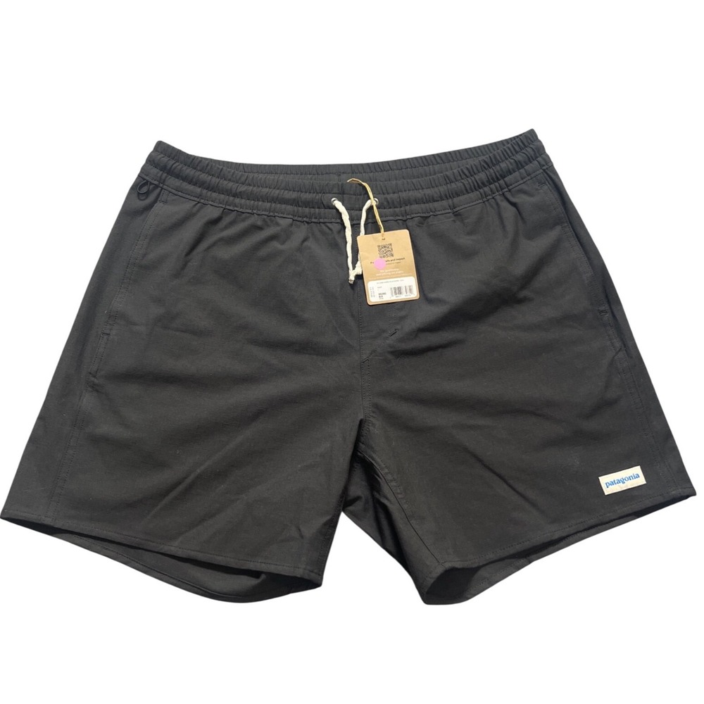 Patagonia Home Waters Volley Shorts Mens L Black NWT 86385 Ripstop Drawstring